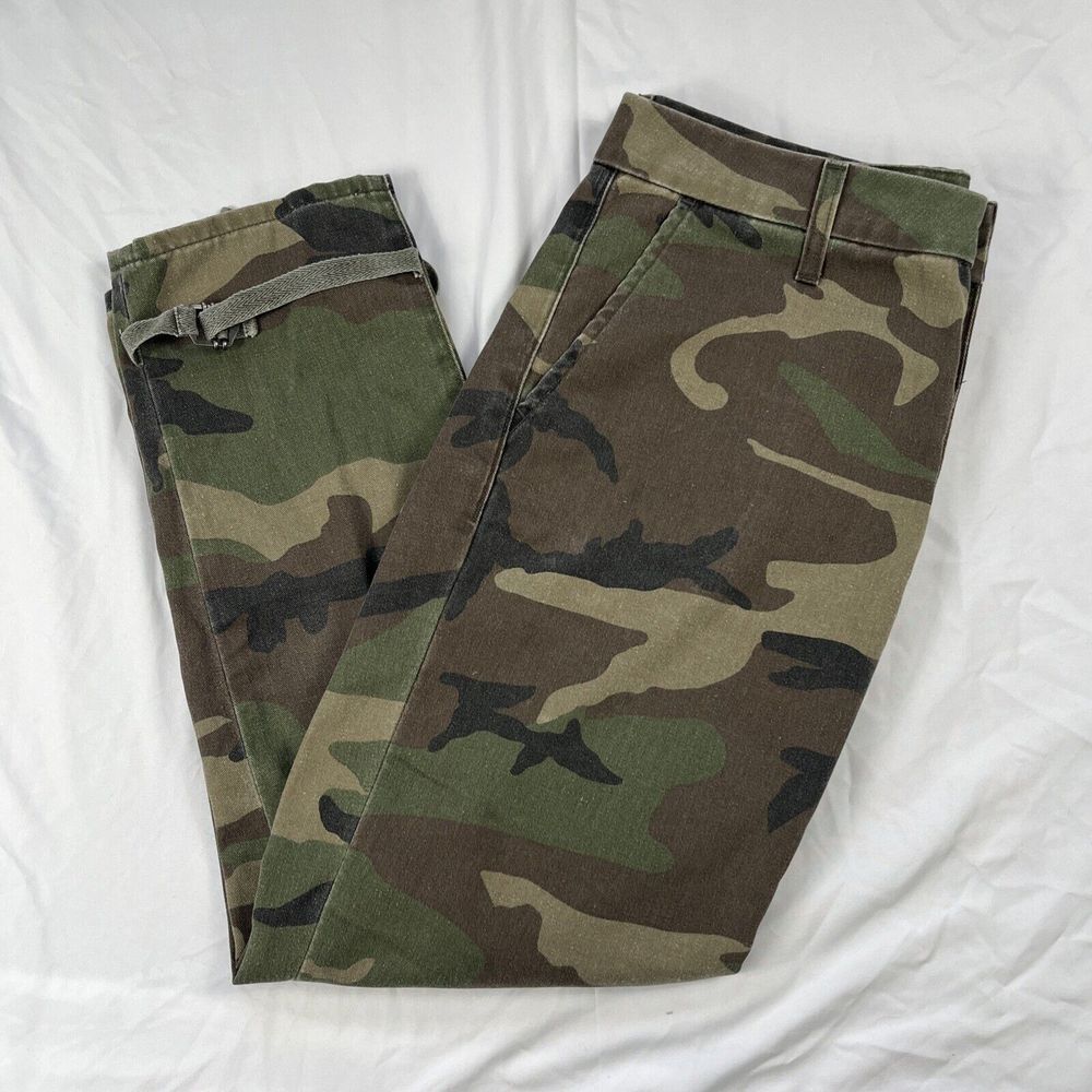 Trave Green Camo Dakota Relaxed Trouser Pants The Big Battle Women's Size 28